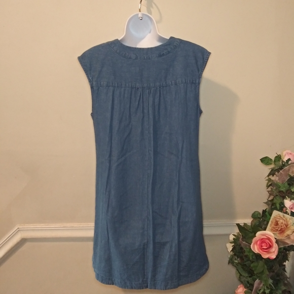Knox Rose Boho Embroidered Chambray Mini Dress - Picture 6 of 10